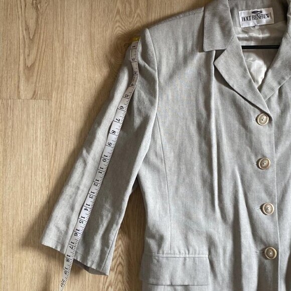 Holt Renfrew Blazer Jacket Size 16 Structured Fit Old Money Minimalist Style - Picture 11 of 13